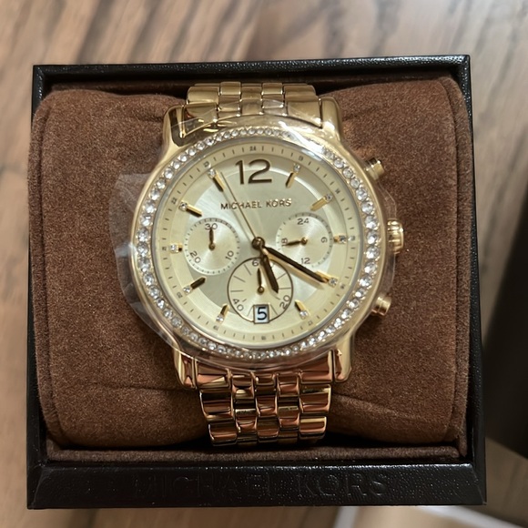 Michael Kors Accessories - Michael Kors Baisley Gold Chronograph Watch